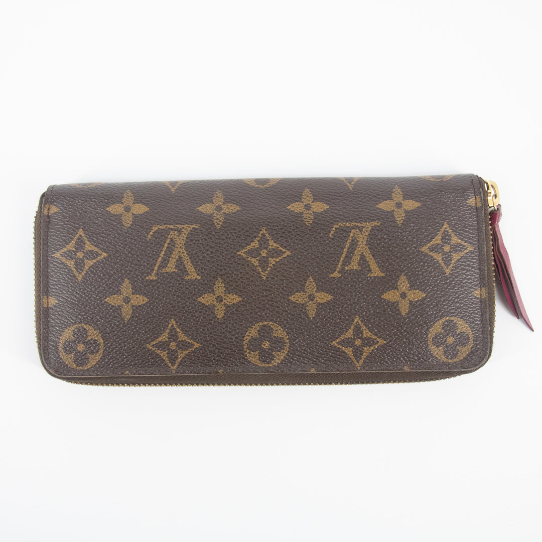 Louis Vuitton Monogram Canvas Clemence Wallet w/ Fuchsia Interior  #2184