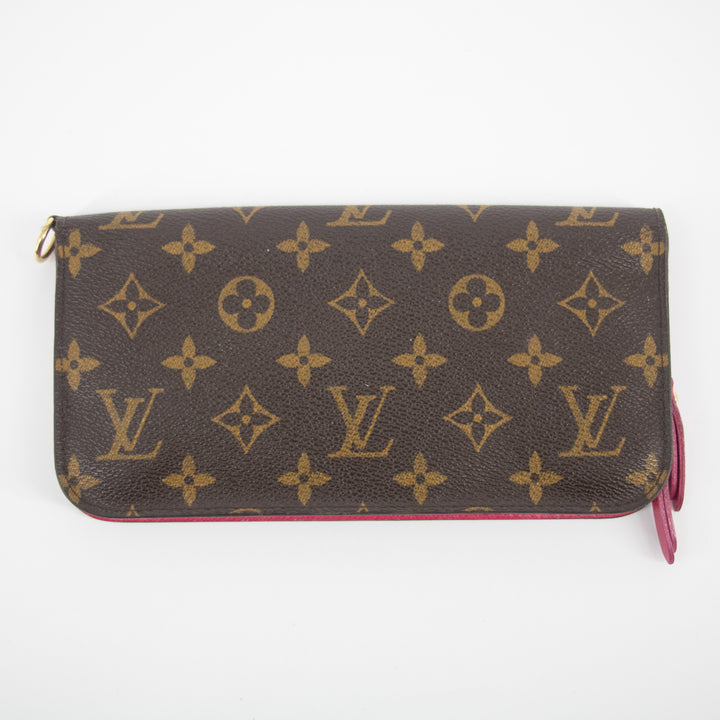 Louis Vuitton Monogram Canvas Clemence Wallet w/ Fuchsia Interior  #2184