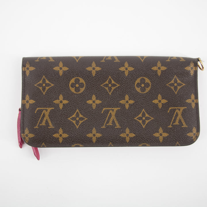 Louis Vuitton Monogram Canvas Clemence Wallet w/ Fuchsia Interior  #2184