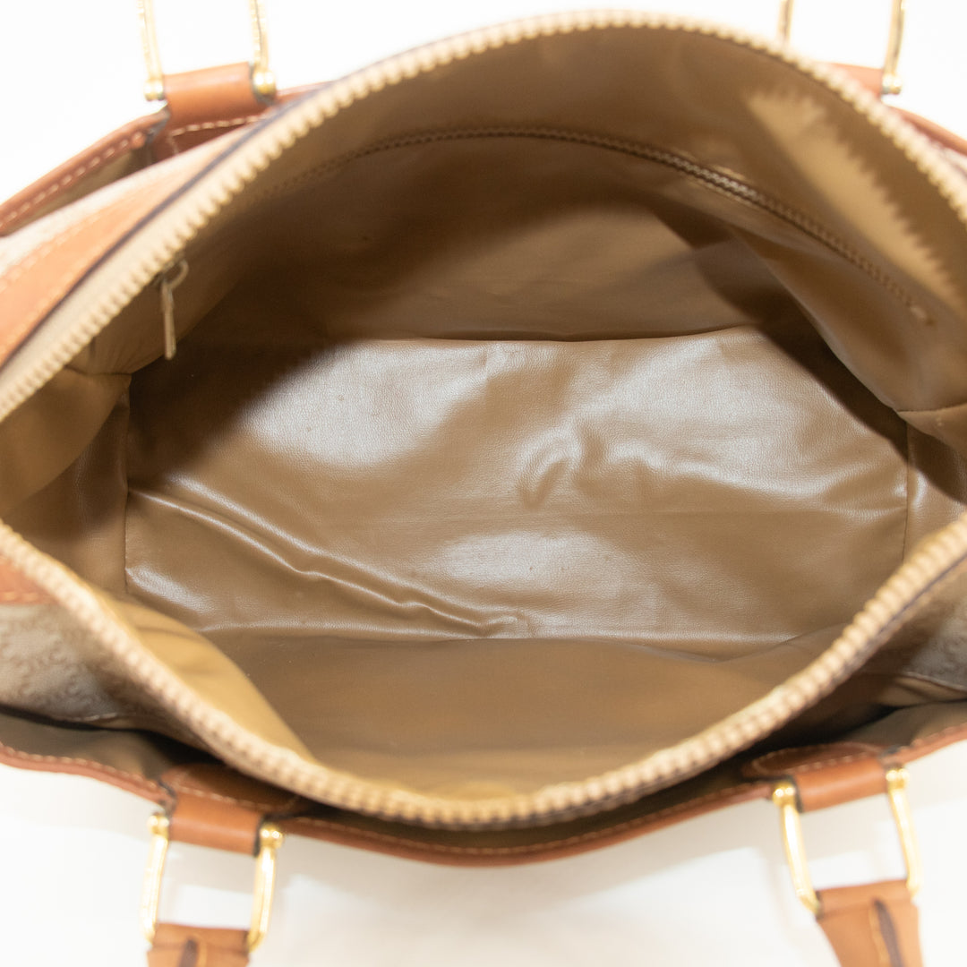 Celine Macadam Light Brown Mini Boston Bag #2202