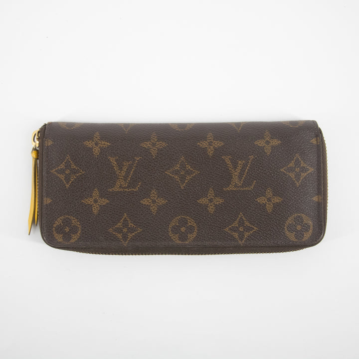 Louis Vuitton Monogram Canvas Clemence Wallet w/ Mimosa Interior #2205