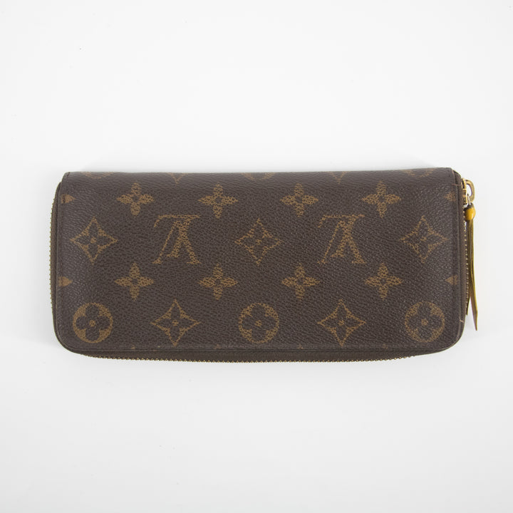 Louis Vuitton Monogram Canvas Clemence Wallet w/ Mimosa Interior #2205