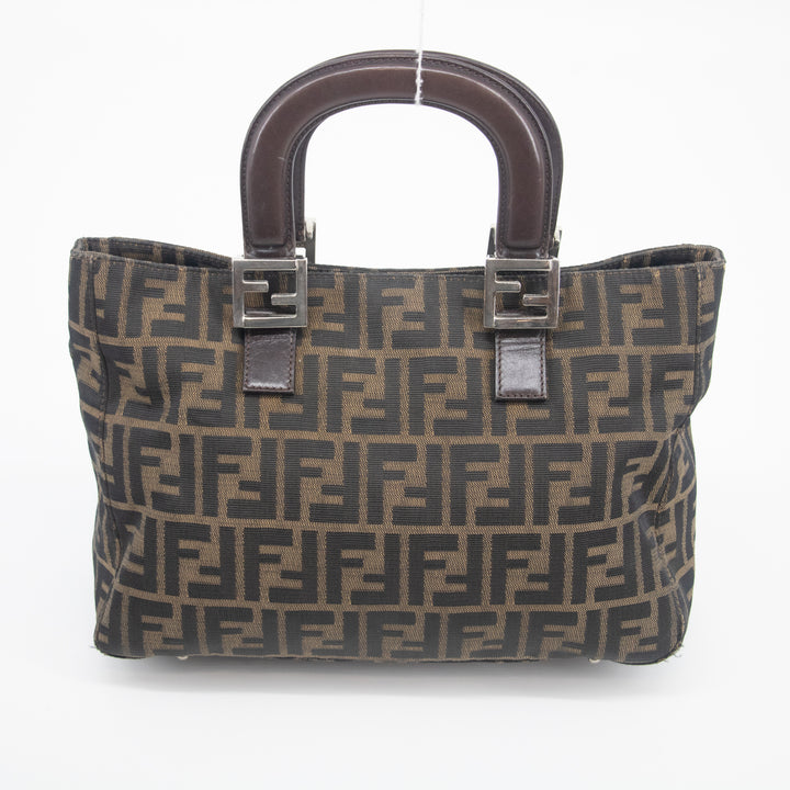 Fendi Brown Canvas Zucca Tote Bag #2227