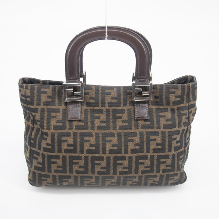 Fendi Brown Canvas Zucca Tote Bag #2227