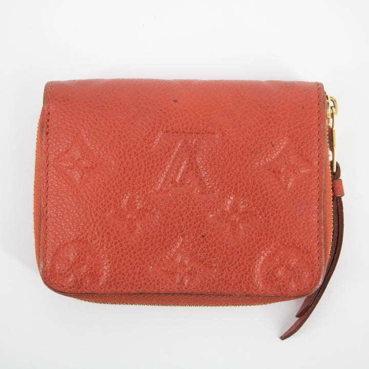 Louis Vuitton Red Empreinte Zippy Coin Case #2245