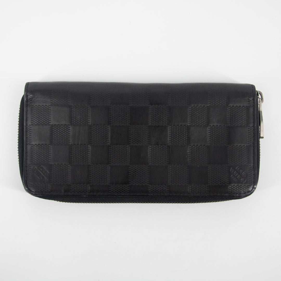 Louis Vuitton Black Damier Infini Vertical Zippy Wallet #2267