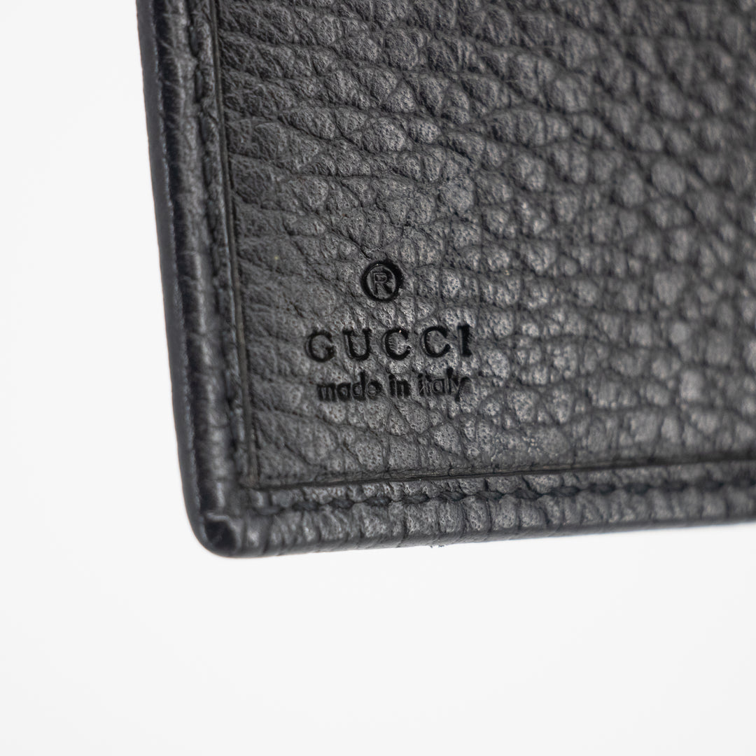 Gucci Black GG Marmont Leather Compact Wallet  #2268