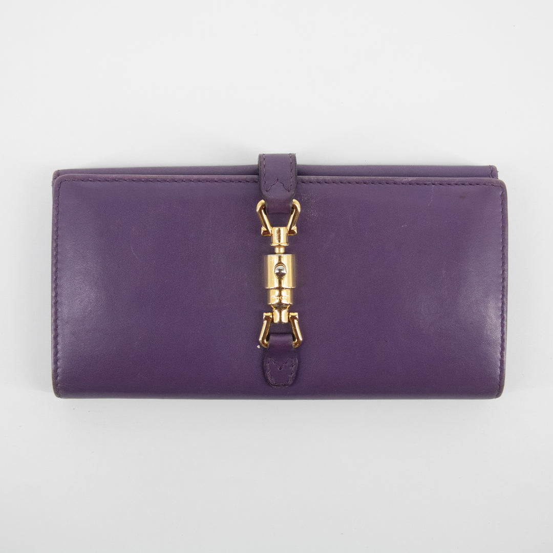 Gucci Purple Leather Jackie Long Wallet  #2269