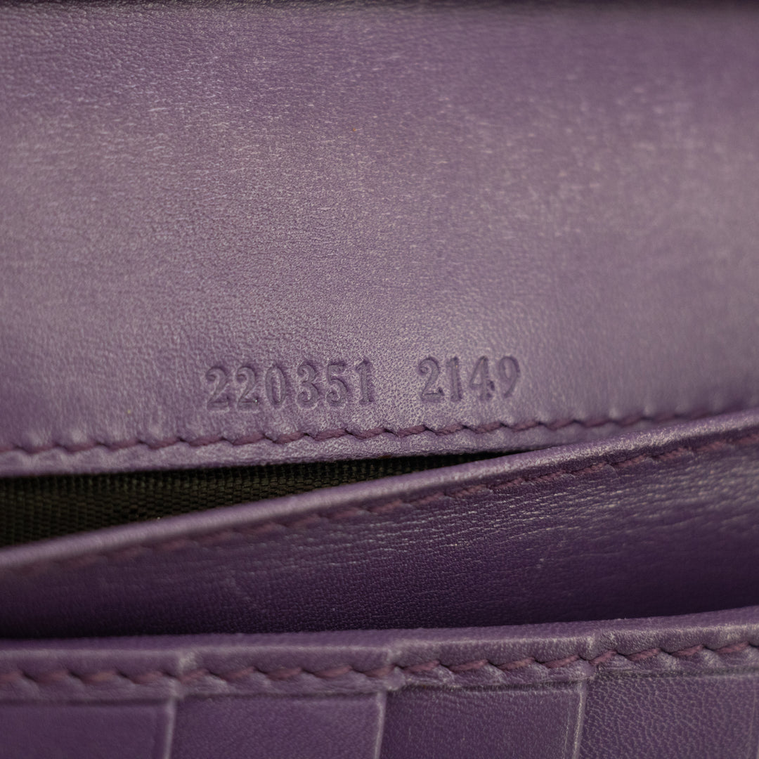 Gucci Purple Leather Jackie Long Wallet  #2269