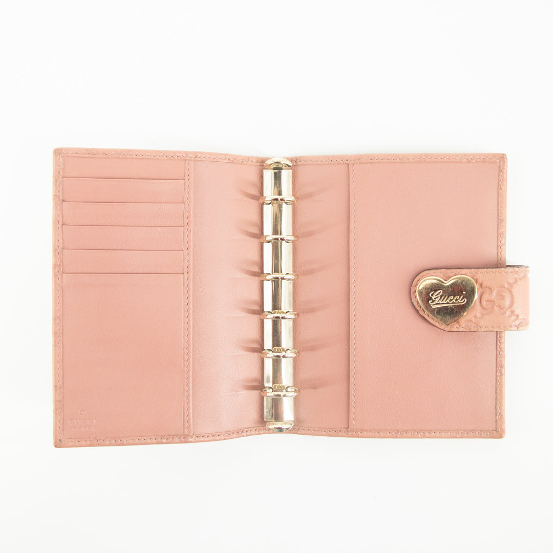 Gucci Pink Guccisima Leather 6-hole Planner  #2288