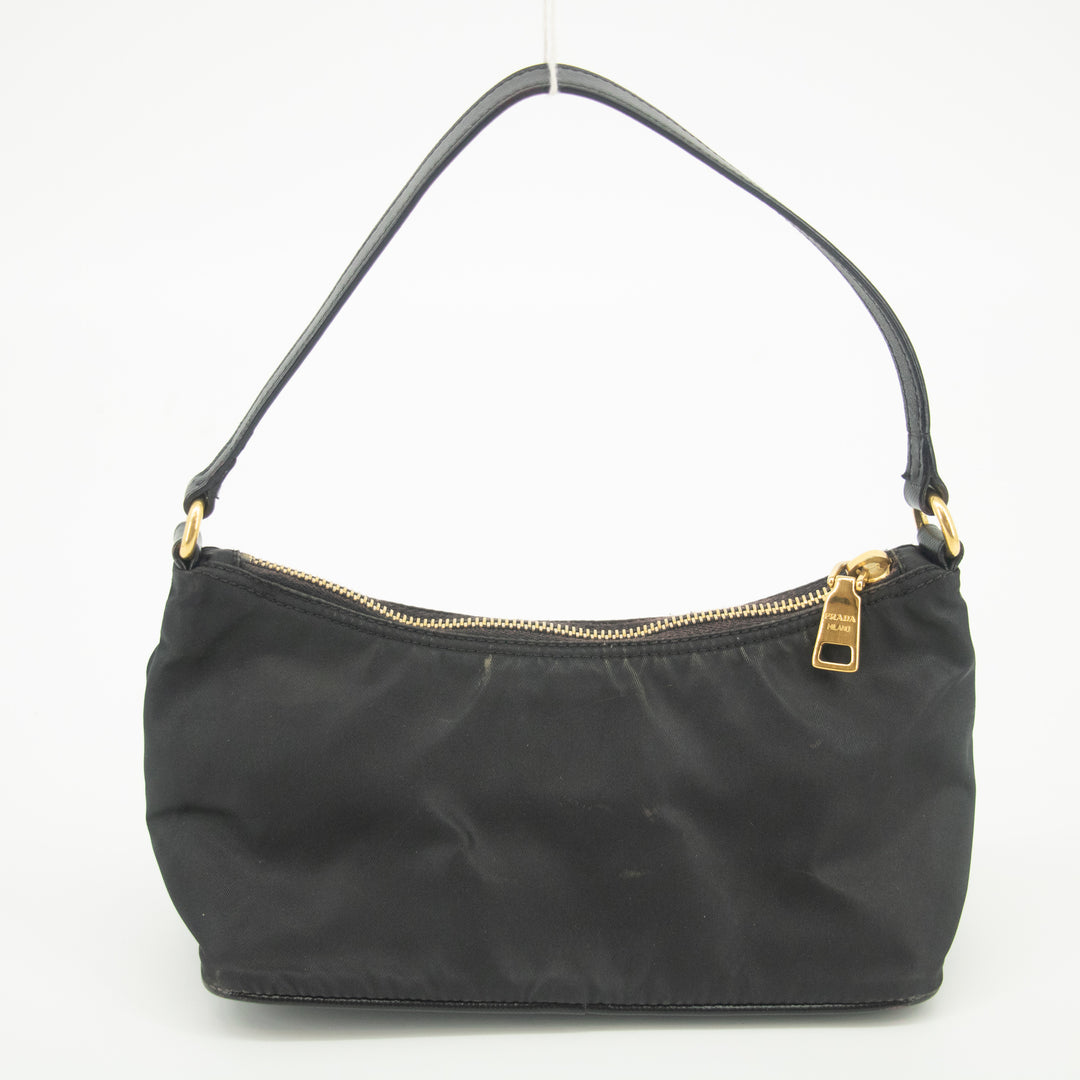 Prada Black Nylon Tessuto Pochette Bag #2308