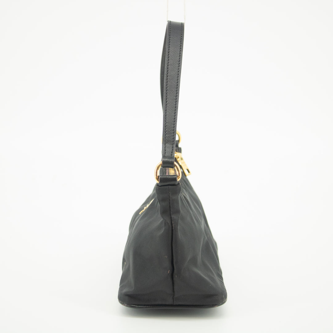 Prada Black Nylon Tessuto Pochette Bag #2308