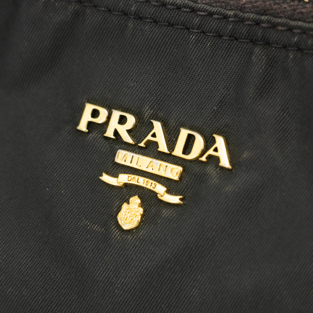 Prada Black Nylon Tessuto Pochette Bag #2308