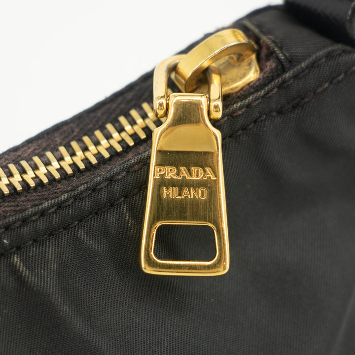 Prada Black Nylon Tessuto Pochette Bag #2308
