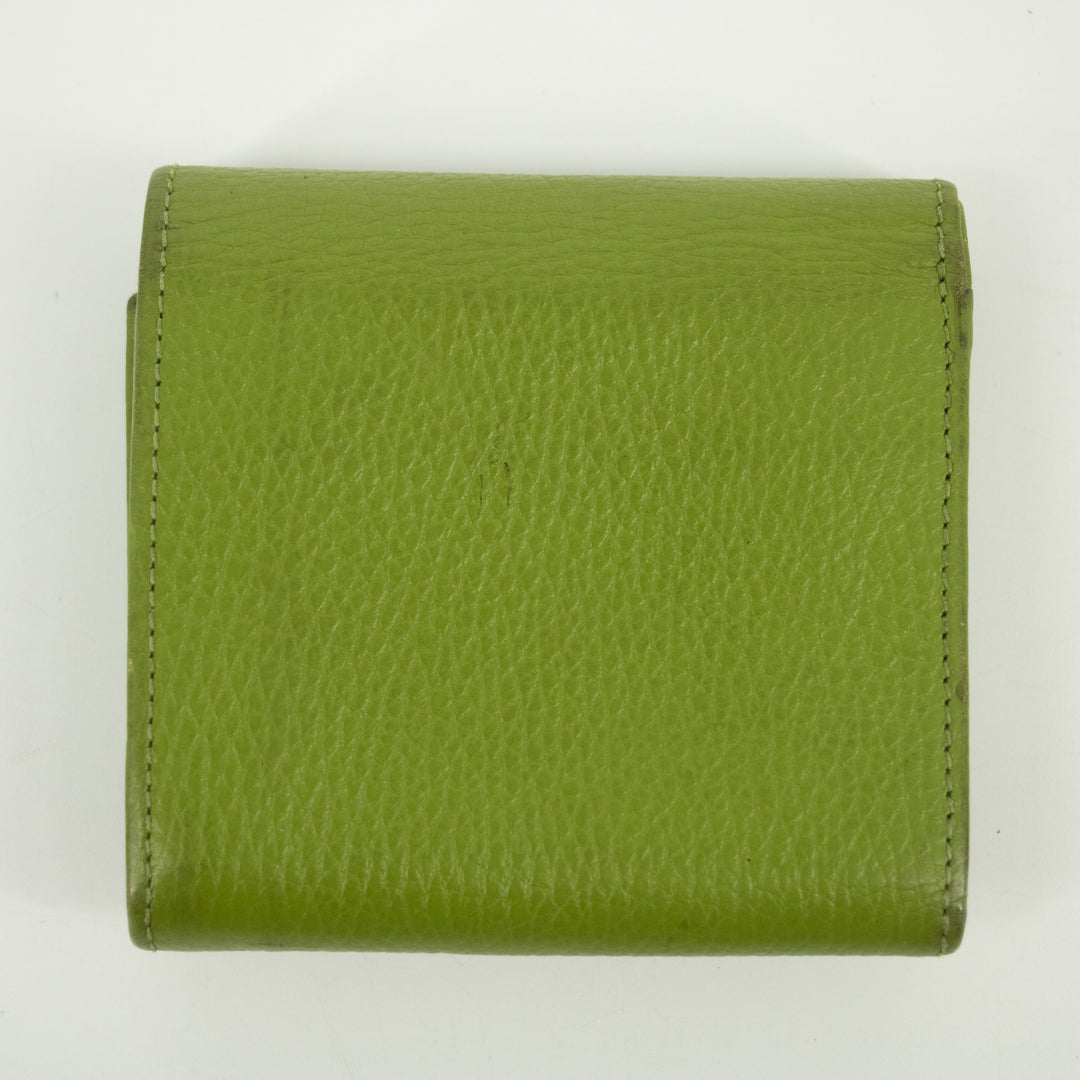 Gucci Mint Green Leather GG Marmont Mini Wallet #2364