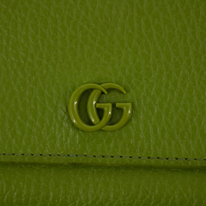 Gucci Mint Green Leather GG Marmont Mini Wallet #2364