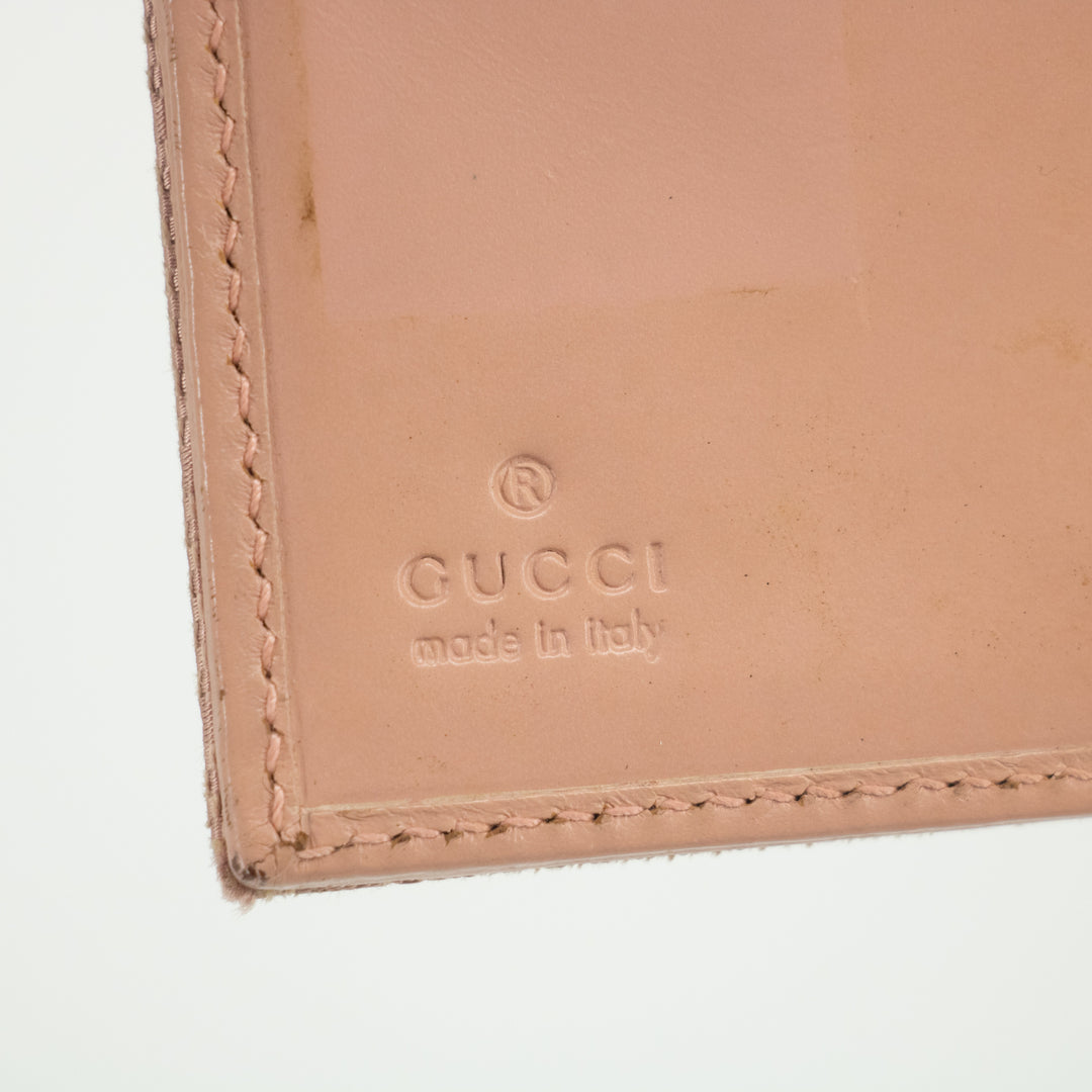 Gucci Pink Jackie GG Canvas x Leather Compact Wallet #2367