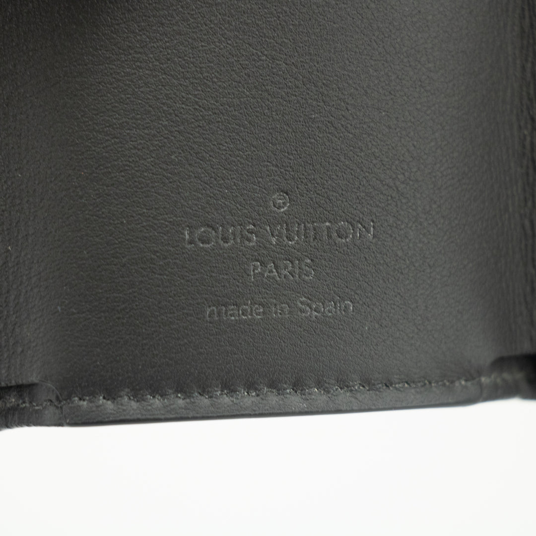 Louis Vuitton Black Monogram Shadow Discovery Compact Mini Wallet-#2378