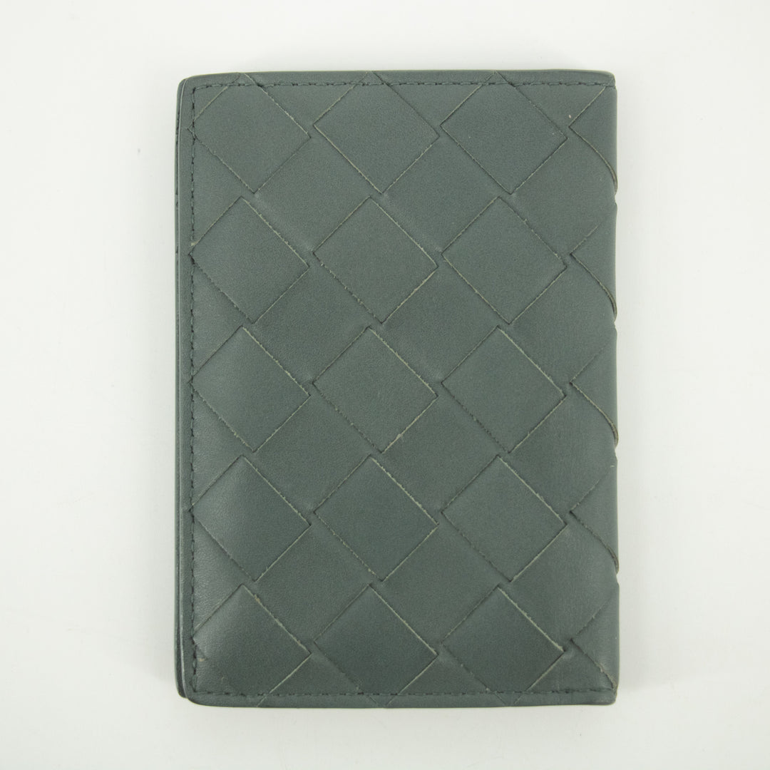 Bottega Veneta Gray Intecciato Leather Card Case #2392