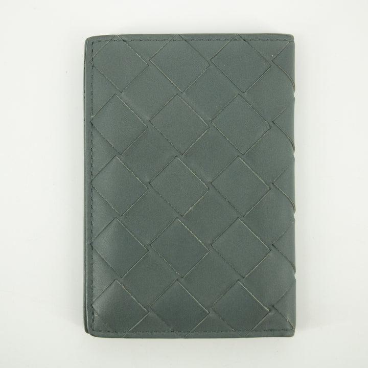 Bottega Veneta Gray Intecciato Leather Card Case #2392