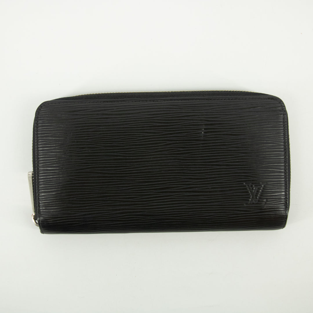 Louis Vuitton Black Epi Zippy Wallet  #2394