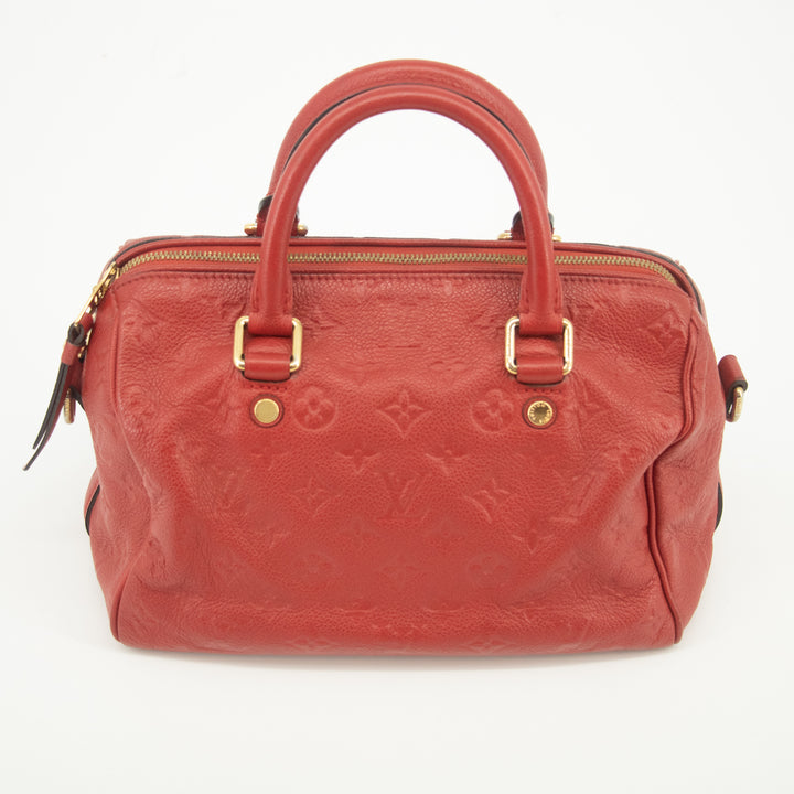 Louis Vuitton Red Empreinte Speedy 25 Bandouliere #2410