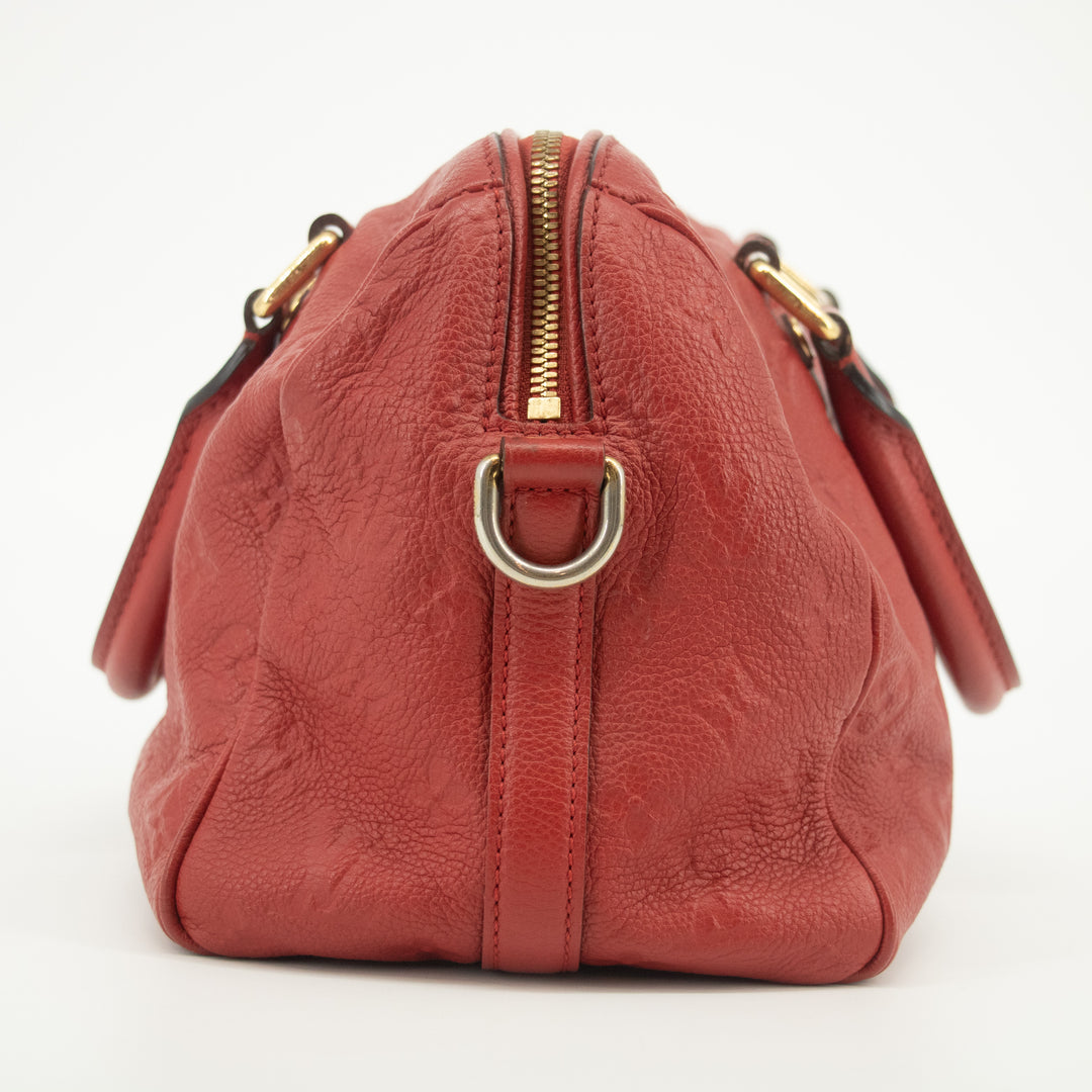 Louis Vuitton Red Empreinte Speedy 25 Bandouliere #2410