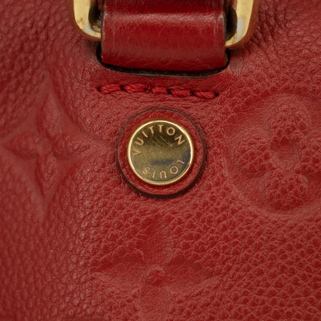 Louis Vuitton Red Empreinte Speedy 25 Bandouliere #2410