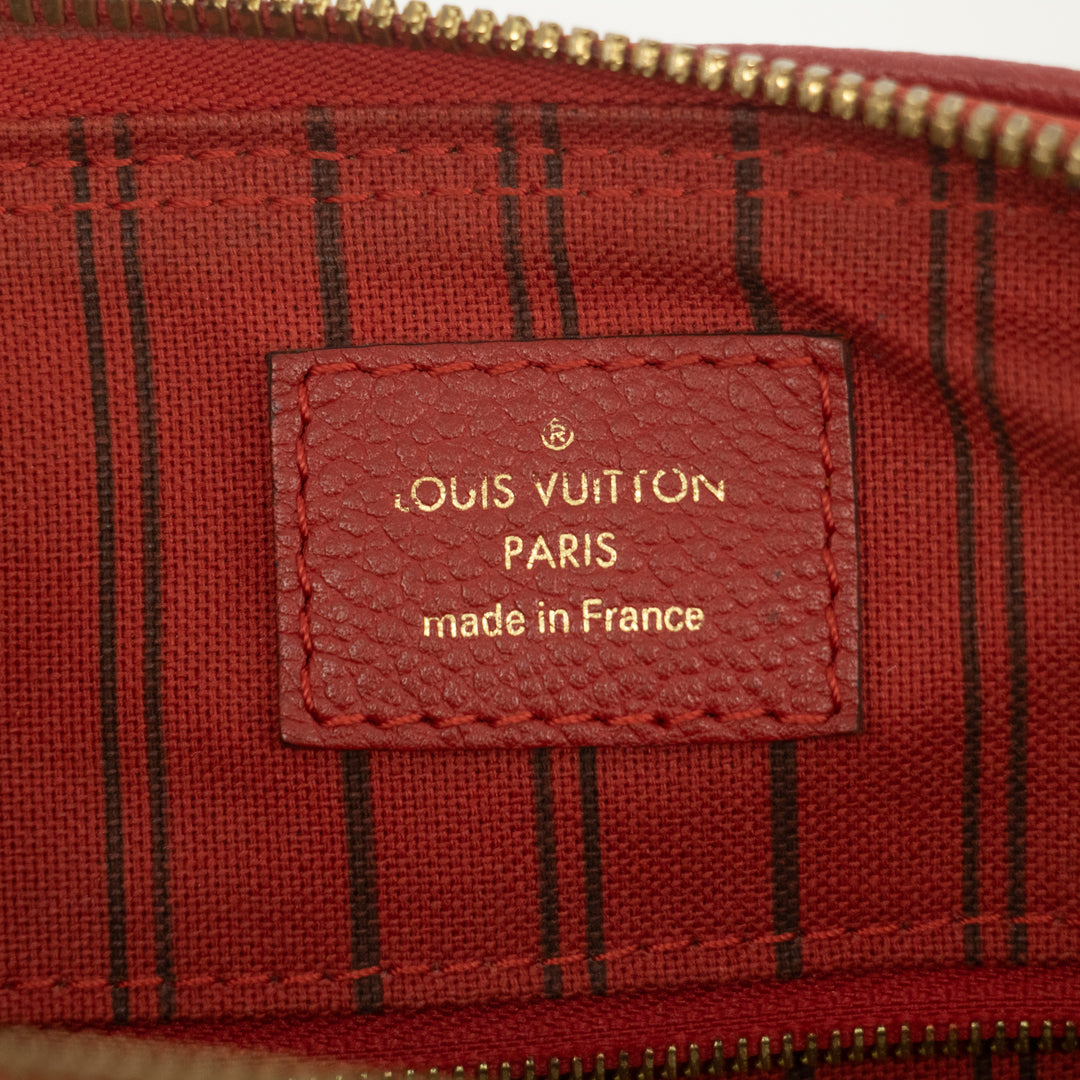 Louis Vuitton Red Empreinte Speedy 25 Bandouliere #2410