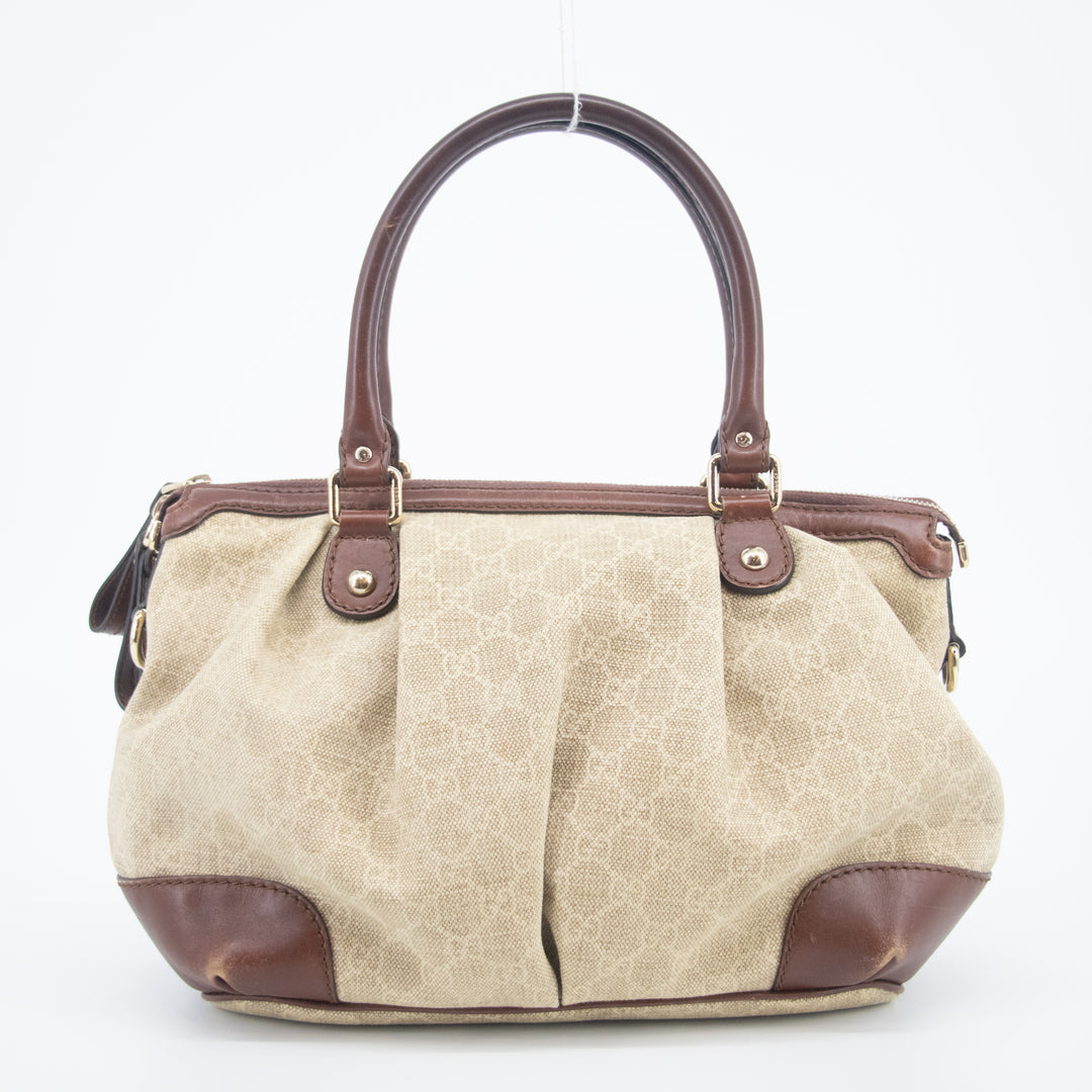 Gucci Brown Interlocking GG Canvas x Leather Shoulder Bag  #2415