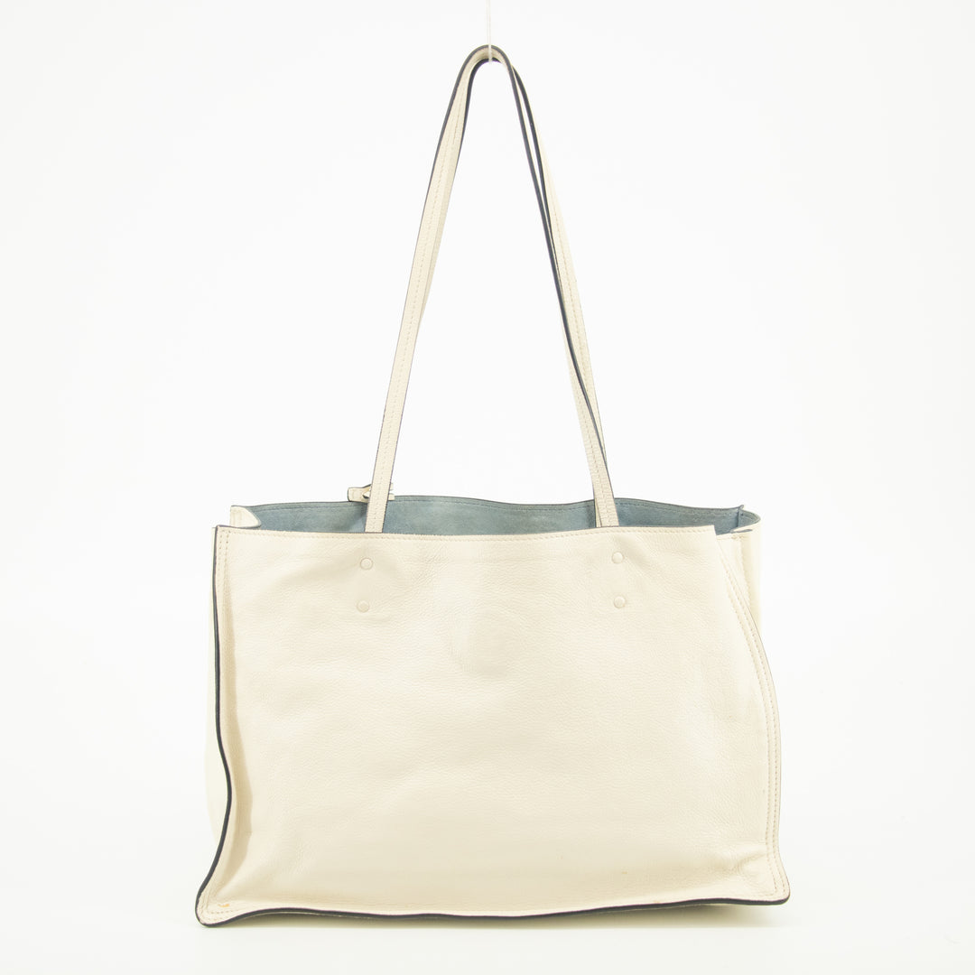 Prada Ivory Leather Mirror Tote Bag #2452