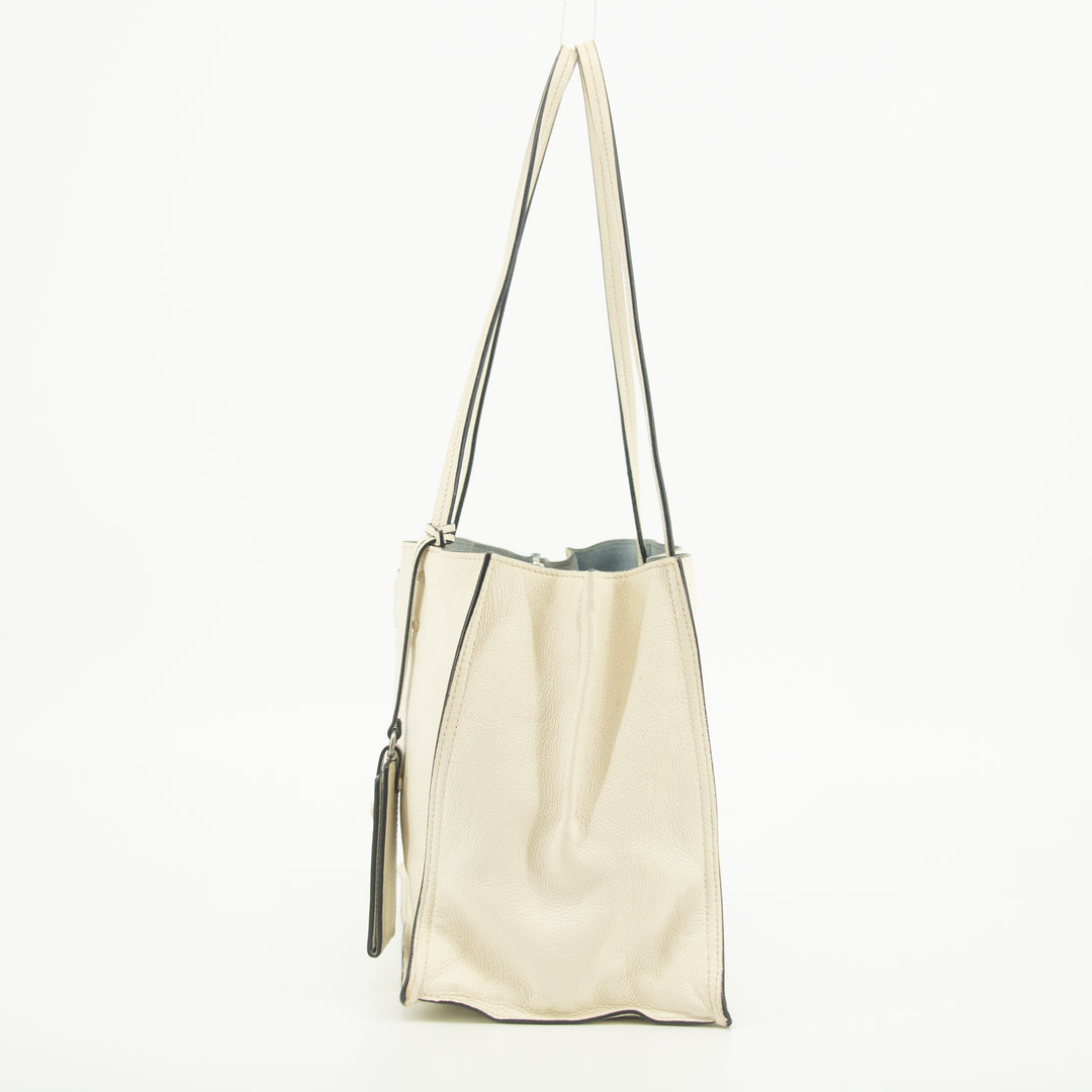 Prada Ivory Leather Mirror Tote Bag #2452