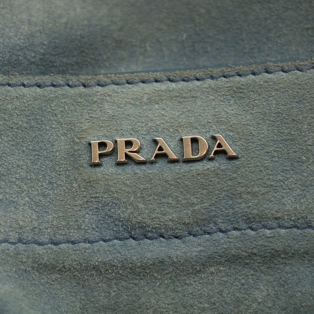 Prada Ivory Leather Mirror Tote Bag #2452