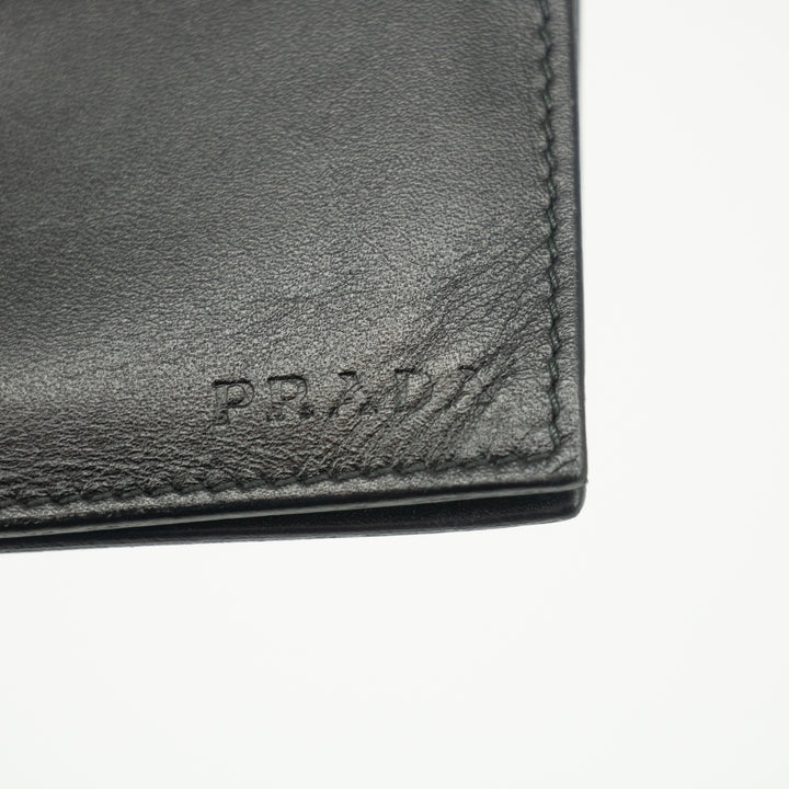 Prada Black Leather Bifold Wallet #2463