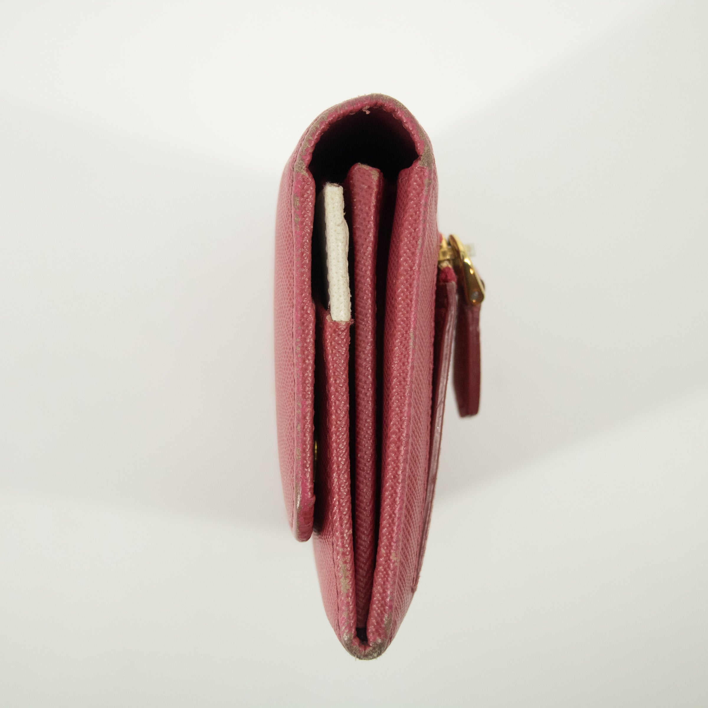 Prada Pink Saffiano Leather Long Wallet #2466 – Bolt Boutique
