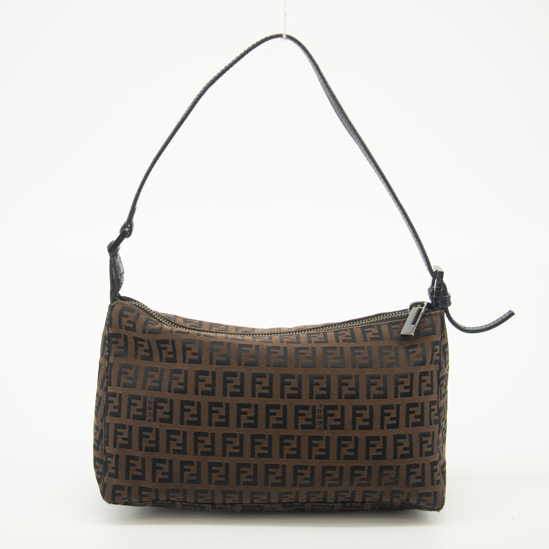 Fendi Zucca Brown Pochette Accessories Shoulder Bag  #2473