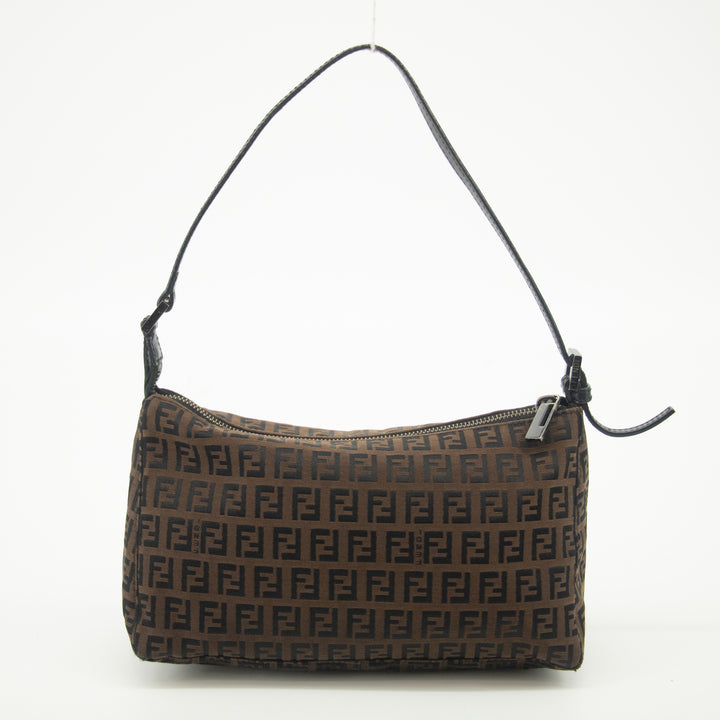 Fendi Zucca Brown Pochette Accessories Shoulder Bag  #2473