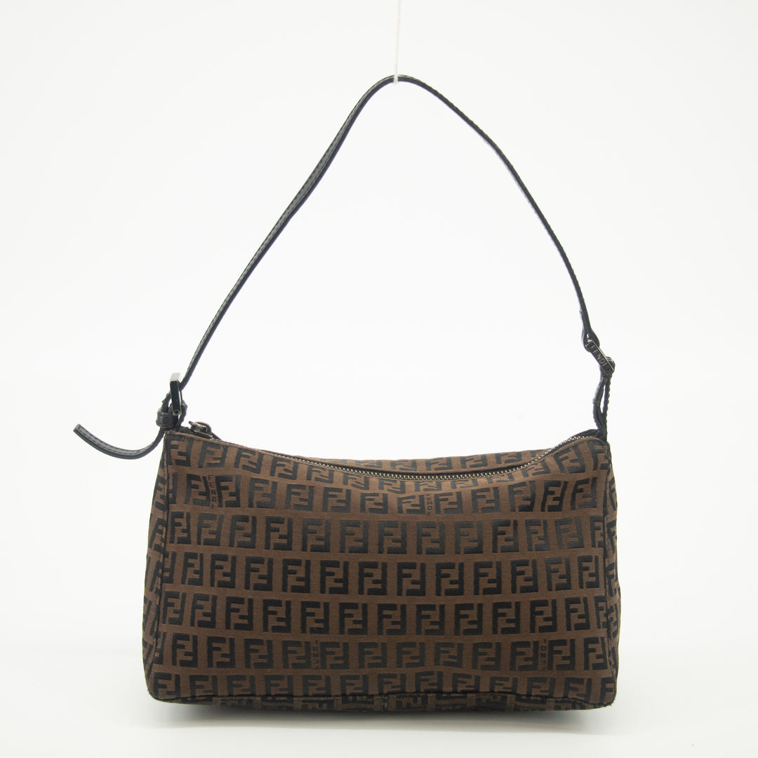 Fendi Zucca Brown Pochette Accessories Shoulder Bag  #2473