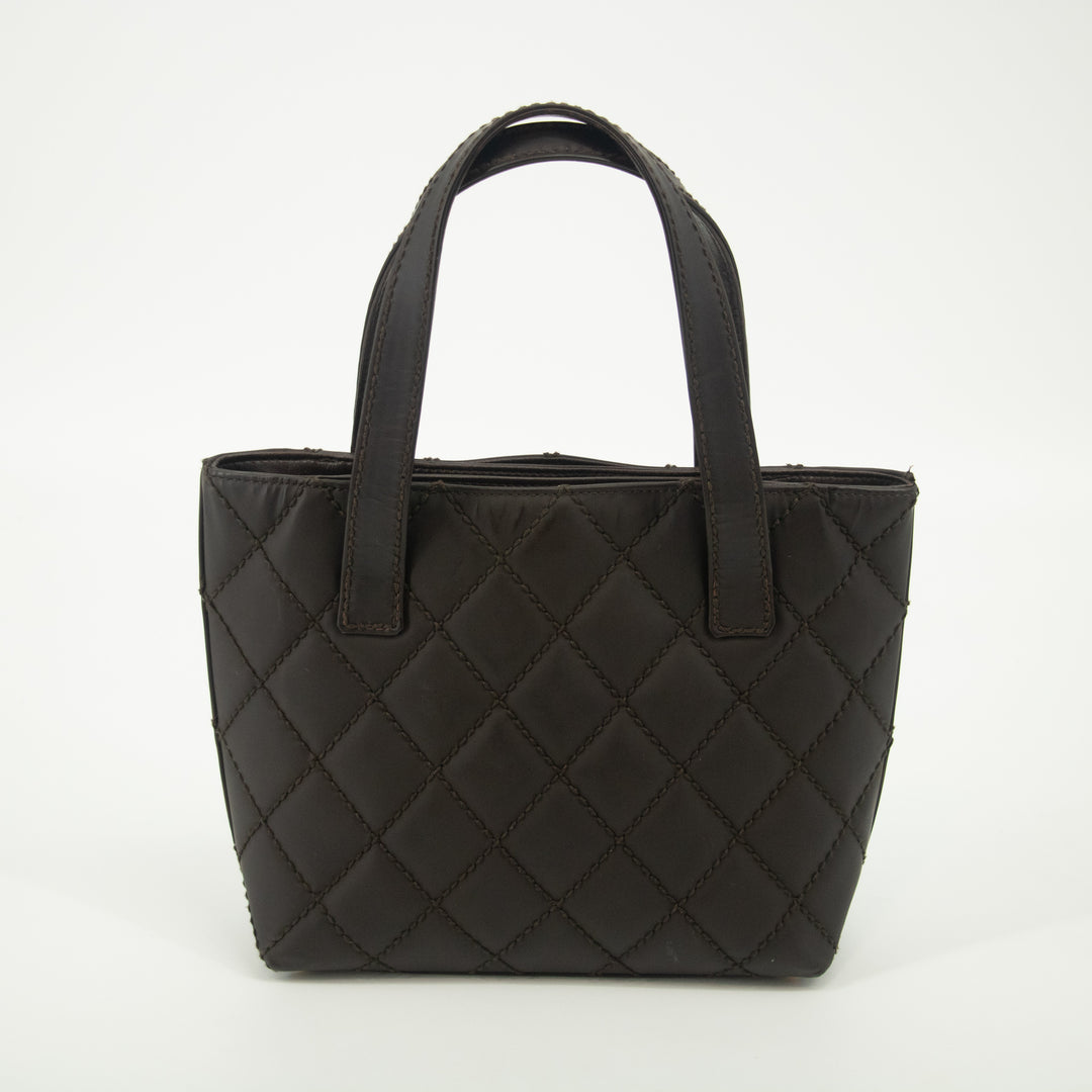 Chanel Quilted Lamb Skin Wild Stitch Tote Bag 8th Series #2526