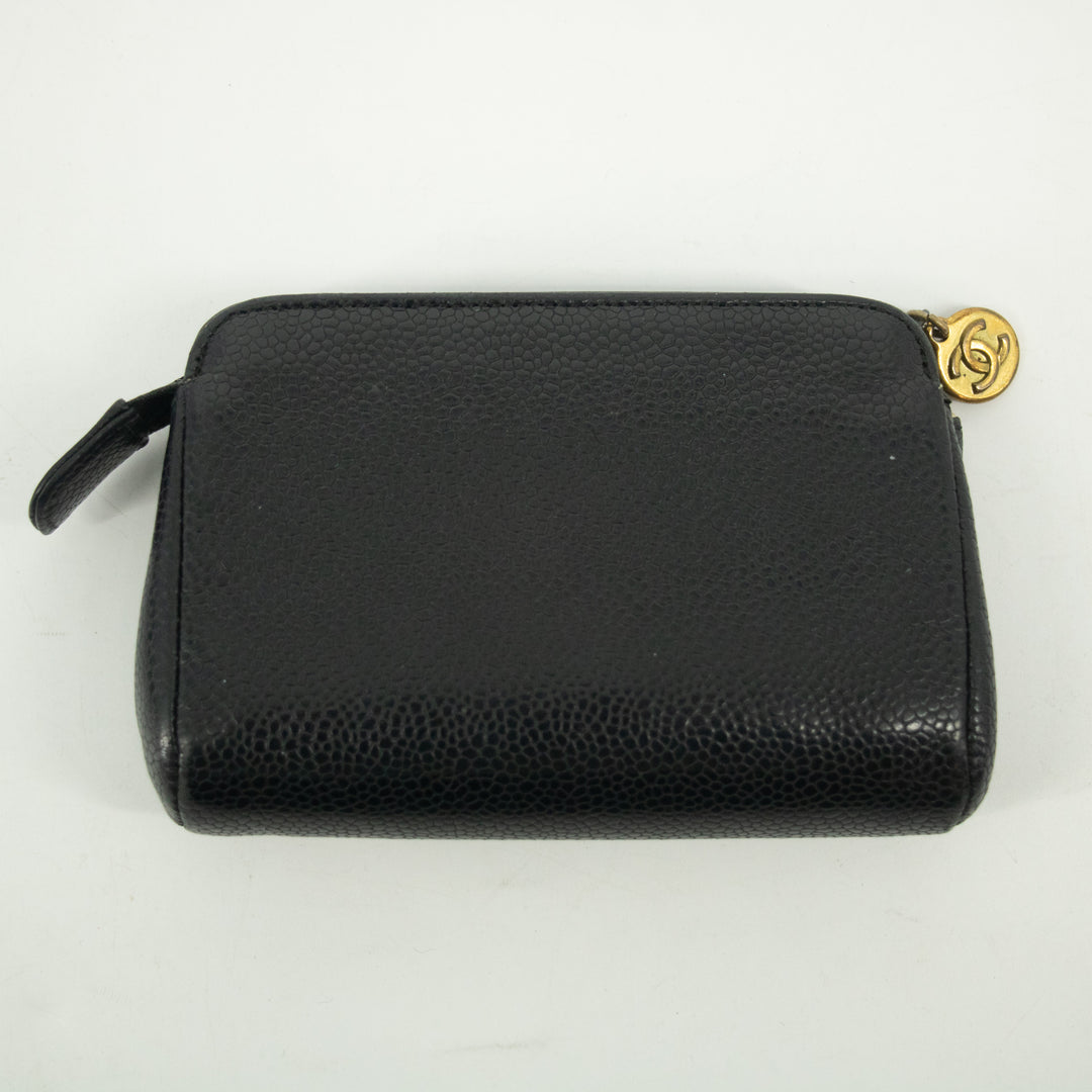 Chanel Coco Caviar Skin Black Mockup Pouch #2527