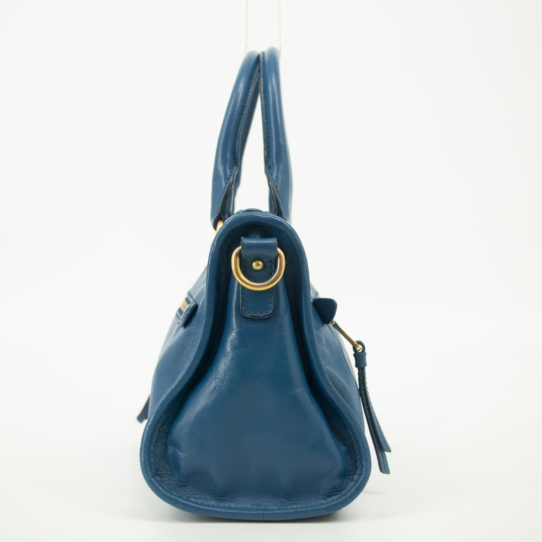 Miu Miu Blue Leather 2 Way Shoulder Bag #2553