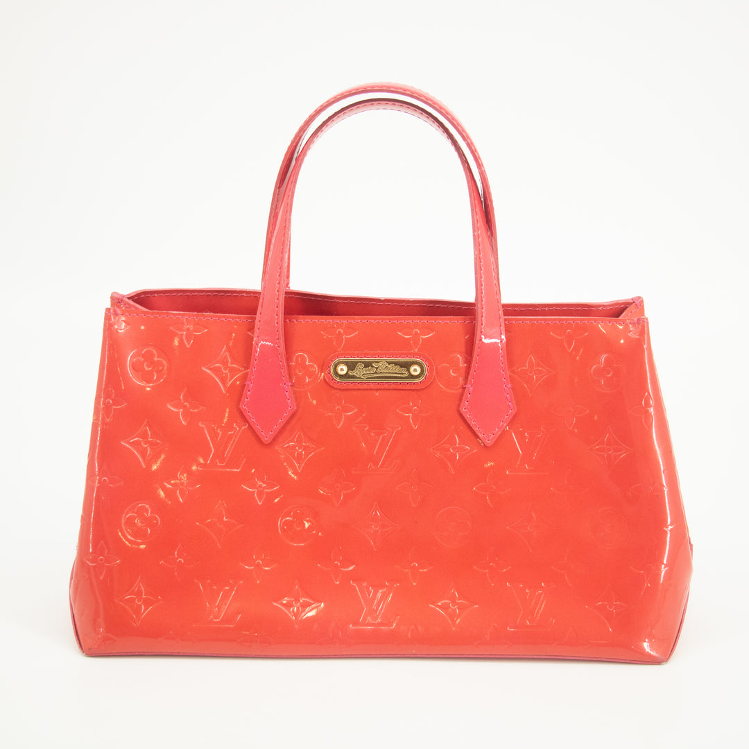 Louis Vuitton Vernis Wilshire Red Handbag #2566