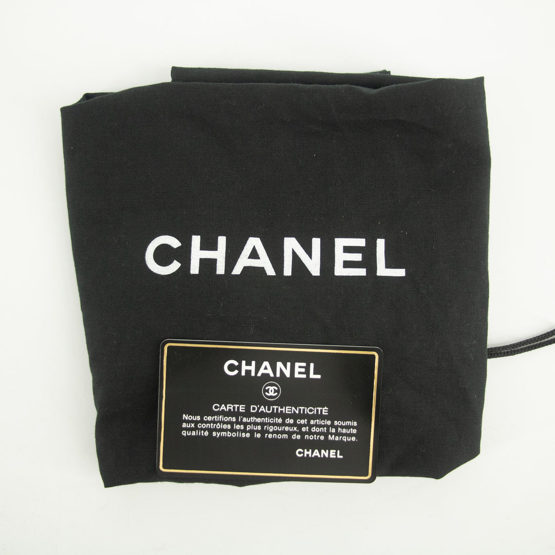 Chanel CC Lambskin Black Shopping Tote Bag #2569