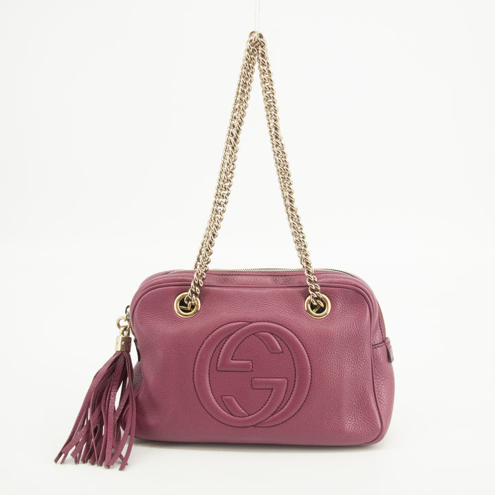 Gucci GG Purple Soho Chain Shoulder Bag #2570