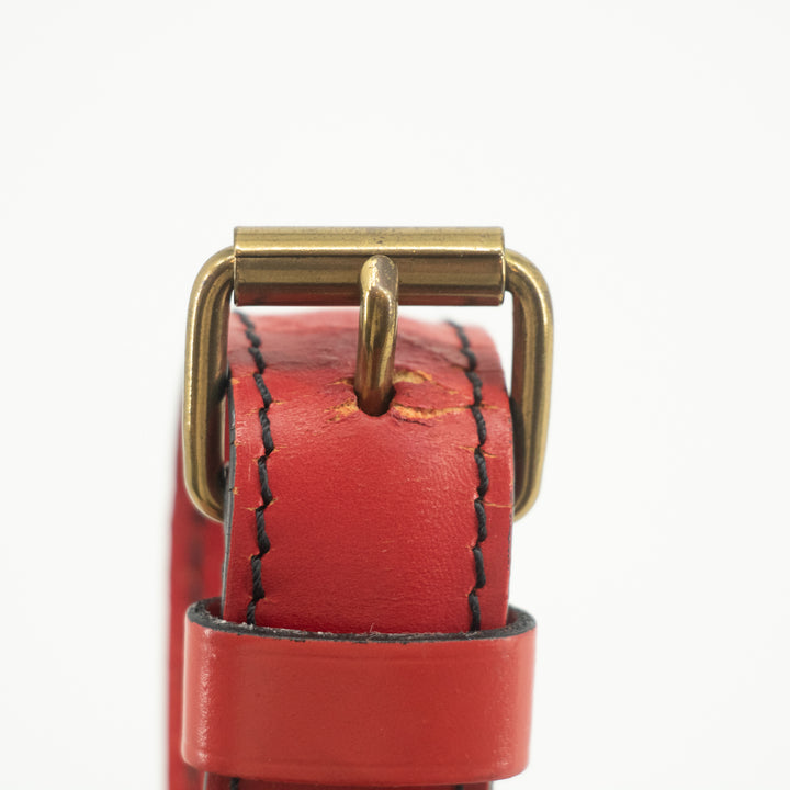 Louis Vuitton Red Epi Cartouchiere PM Crossbody Bag  #2581