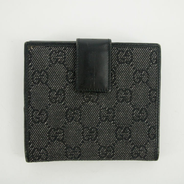 Gucci Black GG Canvas x Leather Card Case #2627