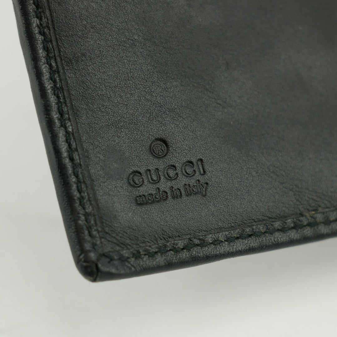 Gucci Black GG Canvas x Leather Card Case #2627