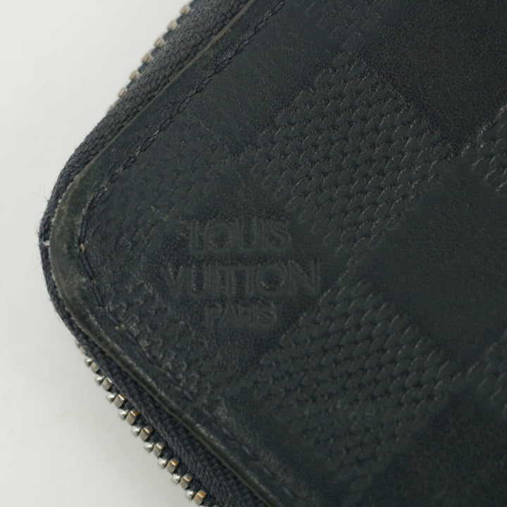 Louis Vuitton Black Damier Infini Vertical Zippy Wallet  #2630