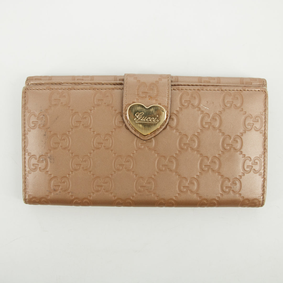 Gucci Pink Guccisima Leather Long Wallet #2634