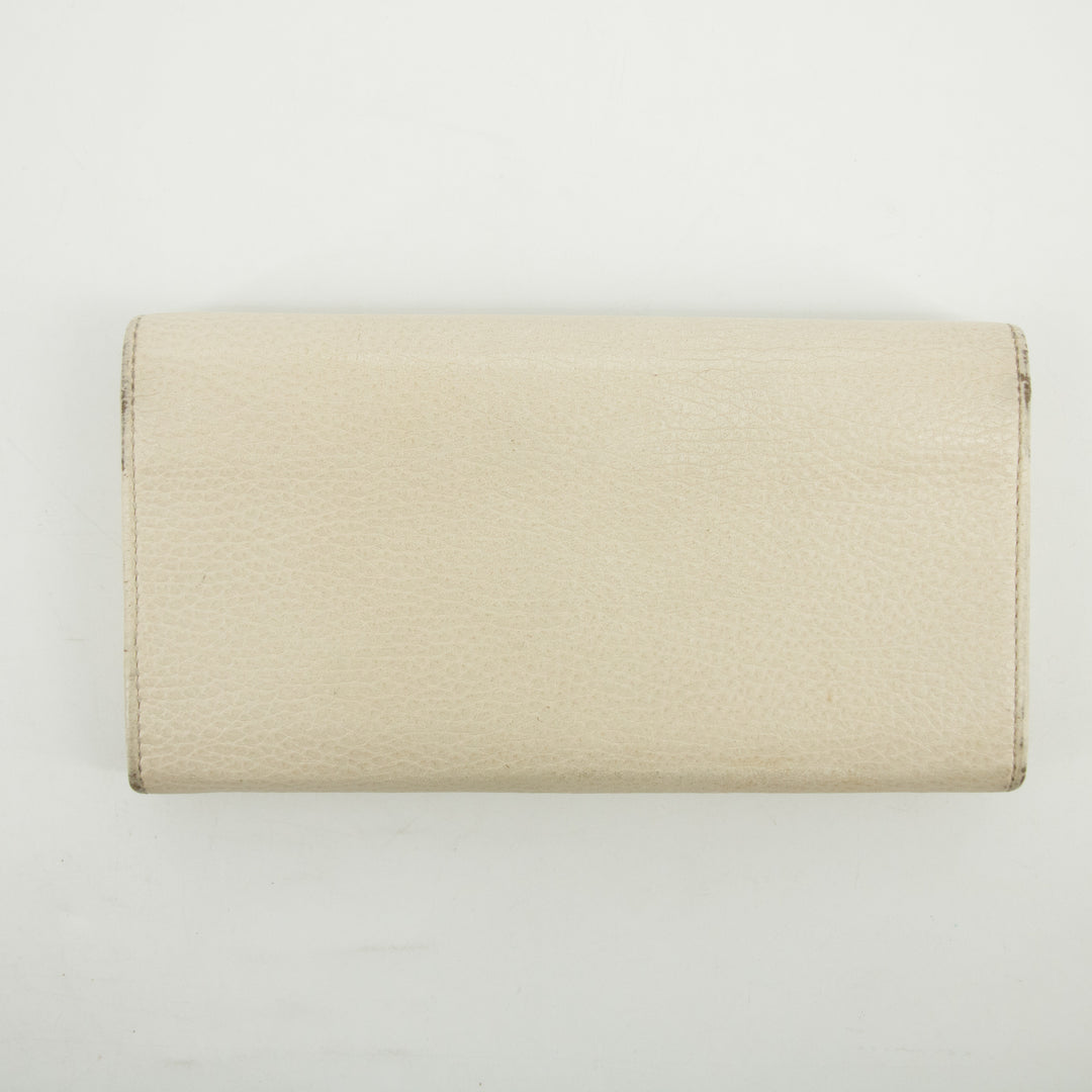 Gucci Ivory GG Marmont Leather Long Wallet #2638